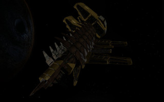 Space station large spaceship planet - a few star free wallpaper