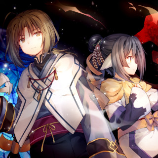 Anime characters dark background stars 2 - a mosaic free wallpaper for tablet