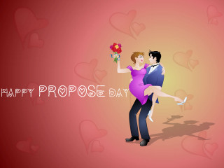 Man holding woman flower happy - free valentines wallpaper for desktop