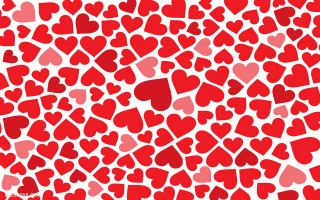 Hearts white background red pink - free hearts wallpaper