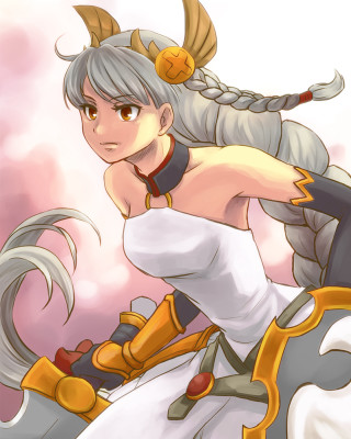 Woman ponytail white dress horse - a horse free wallpaper for mobile