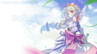 Girl dress bow sky clouds - dragon art free wallpaper