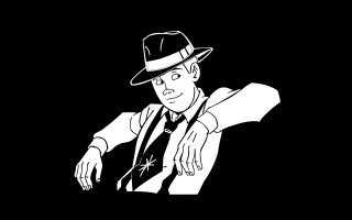 Man hat tie portrait noir - art spiegelman free wallpaper