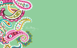 Green background paisley pattern white - betye saar free wallpaper