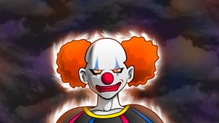 Creepy clown red nose white - a creepy clown free wallpaper