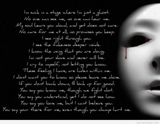 Creepy mask poem black background - a creepy mask free wallpaper