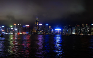 City skyline night boat water 9 - a boat free wallpaper for desktop