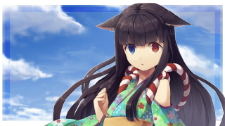 Anime girl long black hair 5 - a box free wallpaper for desktop