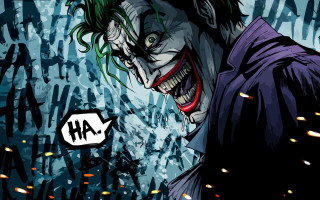 Joker speech bubble graffiti comic 2 - brian bolland free wallpaper