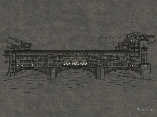 Bridge buildings water night lights - a bridge over water free wallpaper