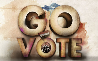 Vote sign flag go vote - side and the words free wallpaper