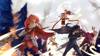 Anime characters swords group action 10 - sword and swords free wallpaper for desktop