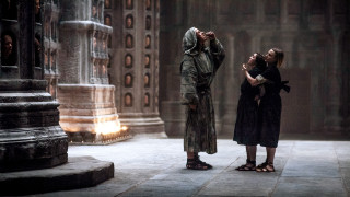 Woman man long dress building - dirck de bray free wallpaper