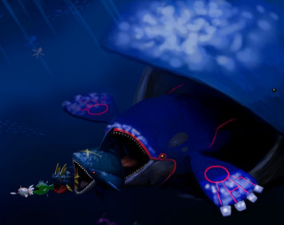 Cartoon character submarine fish mouth - a submarine free wallpaper