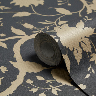 Black gold wallpaper floral design - paper texture free wallpaper for tablet
