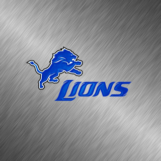 Detroit lions metal blue logo - a metal background free wallpaper