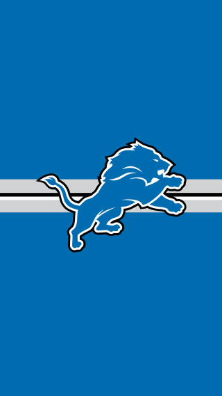 Detroit lions logo blue background 3 - free sports wallpaper for mobile
