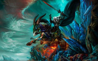 Demon riding demon horse sword - his back free wallpaper for desktop