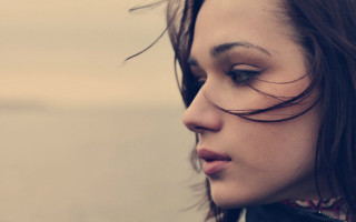 Woman black jacket red tie - woman free wallpaper