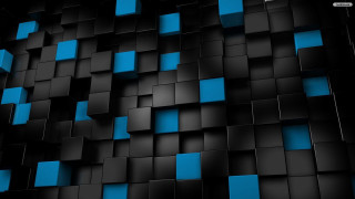 Black blue background squares pattern 6 - square free wallpaper for desktop