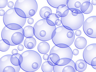 Bubbles floating air white background 2 - a blue border free wallpaper for desktop