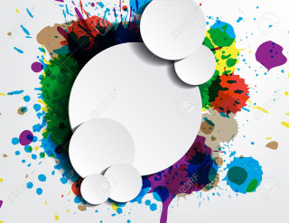 Colorful background white circles paint - a colorful background free wallpaper