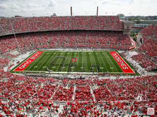 Football stadium crowd field red - a football stadium free wallpaper