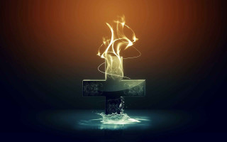 Cross smoke dark background light - smoke free wallpaper for desktop