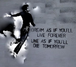 Man skateboarding graffiti wall quote - banksy free wallpaper for tablet