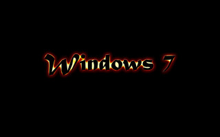 Black background windows7 red yellow - letter free wallpaper