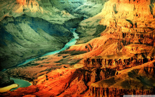 River canyon mountains cliffs distance - a canyon free wallpaper