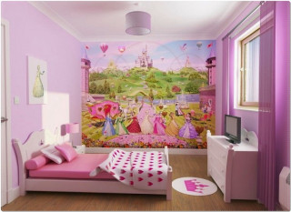 Pink bedroom magical realism disney - a pink bed free wallpaper