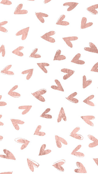 White background pink hearts pattern - free hearts wallpaper for mobile