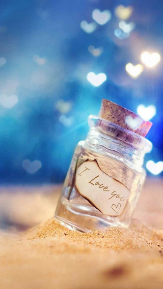 Small glass jar message table - anthony devas free wallpaper for mobile