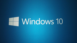 Blue wall windows10 logo white 2 - the side of free wallpaper