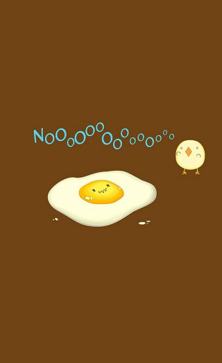 Fried egg and chicken together - same free wallpaper for mobile