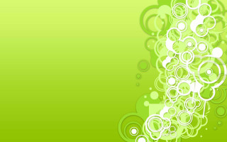 Green background circles bubbles side - circle free wallpaper