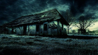 Creepy old house field dark - creepy free wallpaper