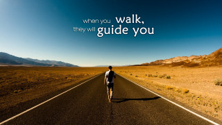 Man walking down road with - they free wallpaper