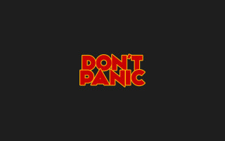 Dont panic red yellow black - font free wallpaper