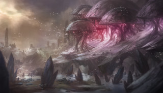 Futuristic city alien structure landscape - the building free wallpaper for desktop