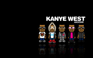 Group people black background kanye 2 - pixel art free wallpaper