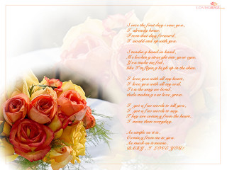 Bouquet roses poem background image - a plate free wallpaper