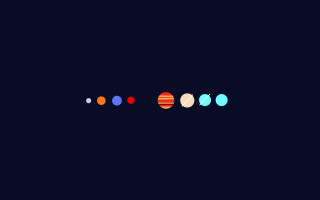 Planets dark sky stars group - free minimalism wallpaper