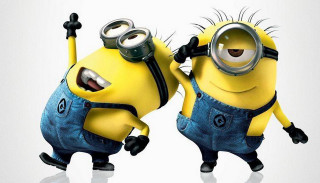 Minions dancing overalls wand glasses - despicable free wallpaper