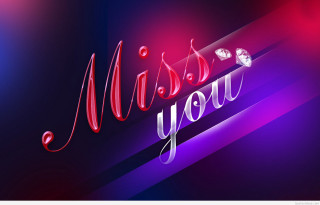 Miss you colorful text dark - a colorful text free wallpaper