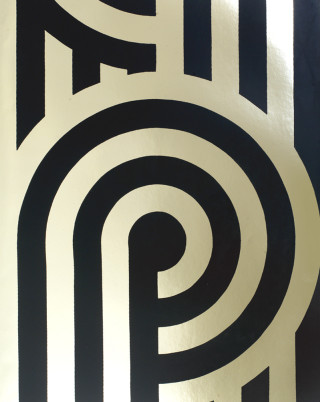 Spiral design wall black white - a white stripe free wallpaper for mobile