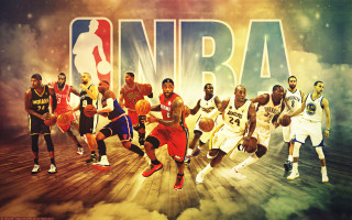 Basketball players nba sign group - a group of basketball players free wallpaper