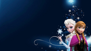 Frozen princesses couple blue background - frozen free wallpaper