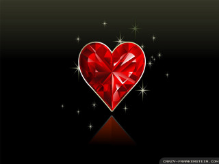 Red heart stars black background 2 - the floor free wallpaper